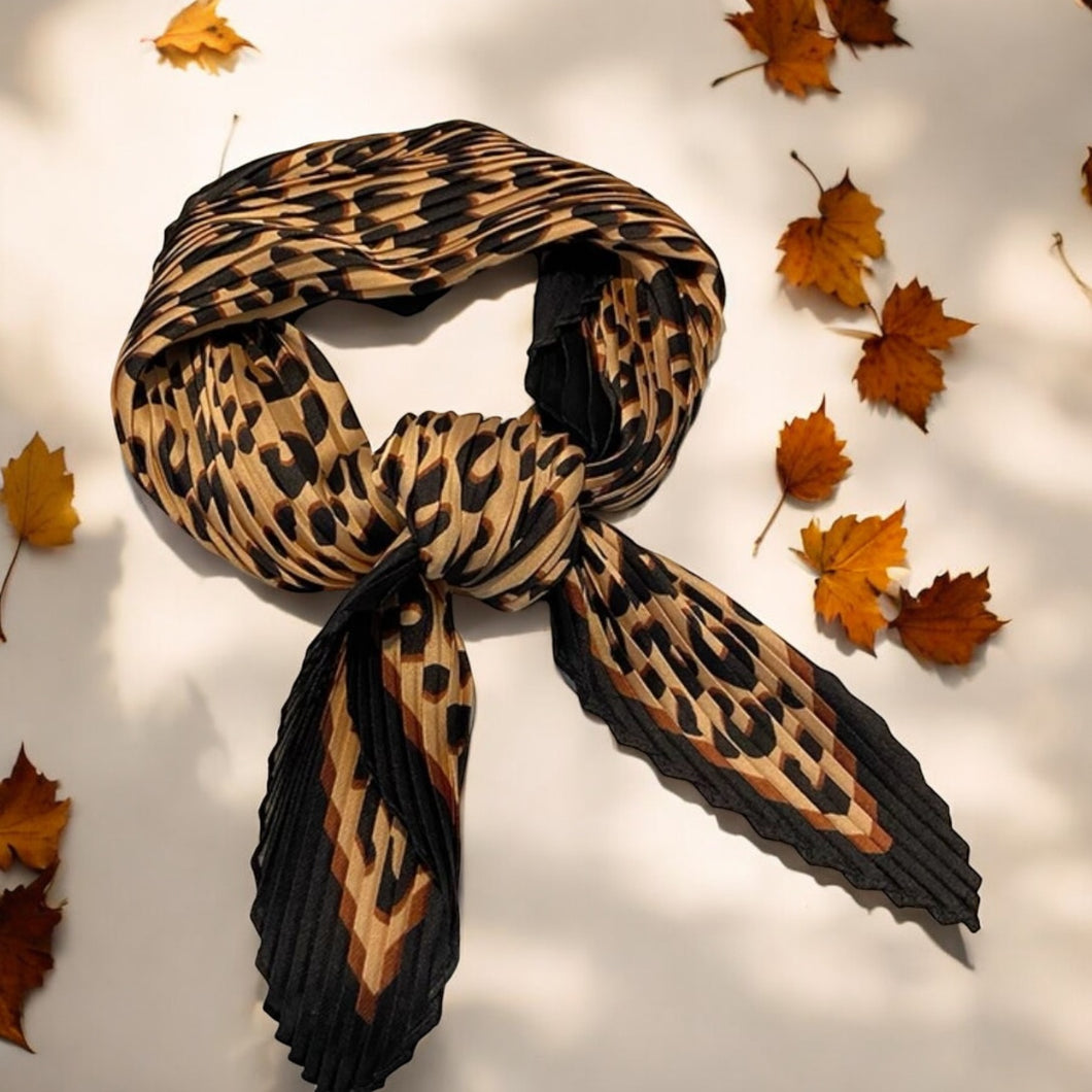 Animal print mini scarf