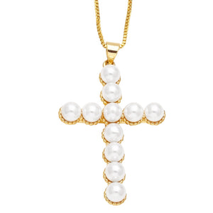 Pearly Cross necklace