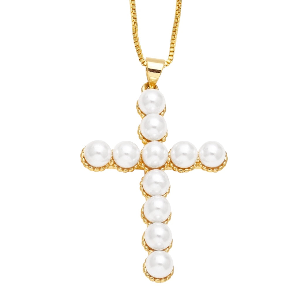 Pearly Cross necklace