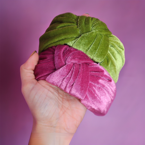 Green velvet hairband